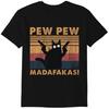 Pew Pew Madafakas T-shirt, Katteelsker T-shirt, Sjov Katte T-shirt, Dyreelskeres T-shirt, Pew Madafaka Sort Kat Pewpew T-shirts Klassisk T-shirt