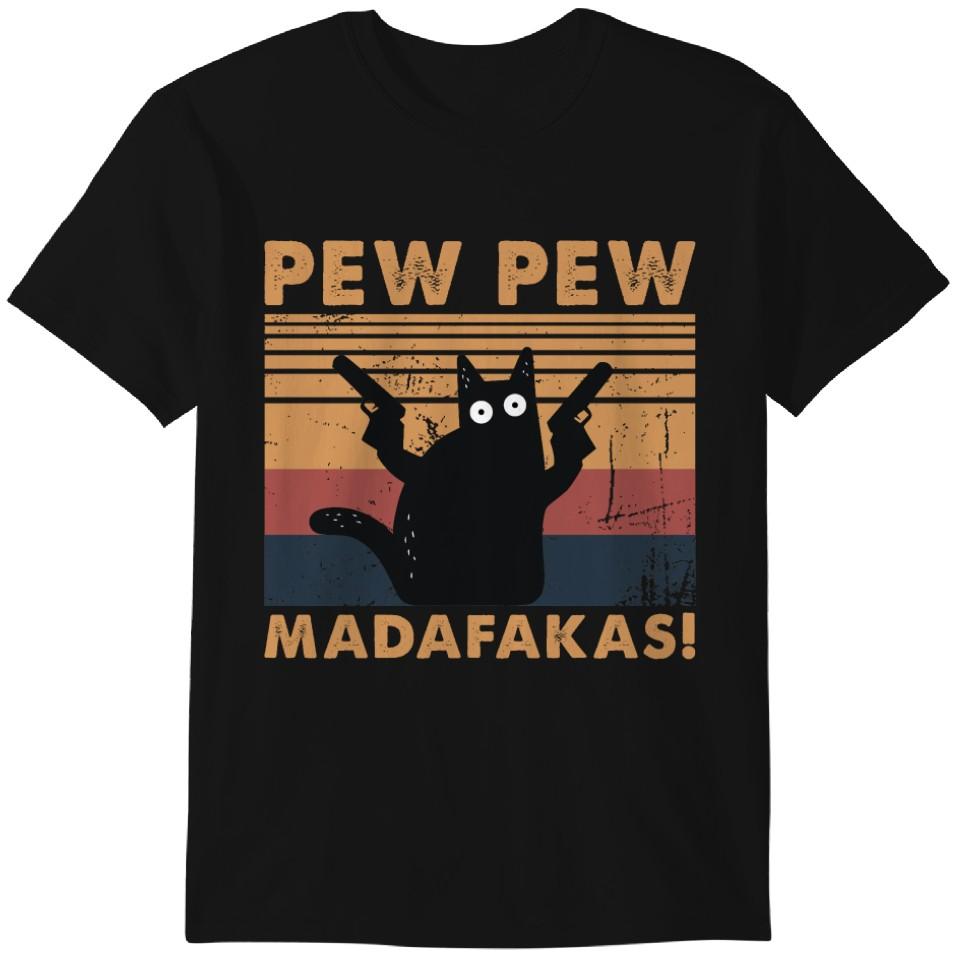 

Футболка Pew Pew Madafakas, Футболка для любителей кошек, Смешная футболка с кошкой, Футболка для любителей животных, Футболки Pew Madafaka с черным котом Pewpew, Классическая футболка M