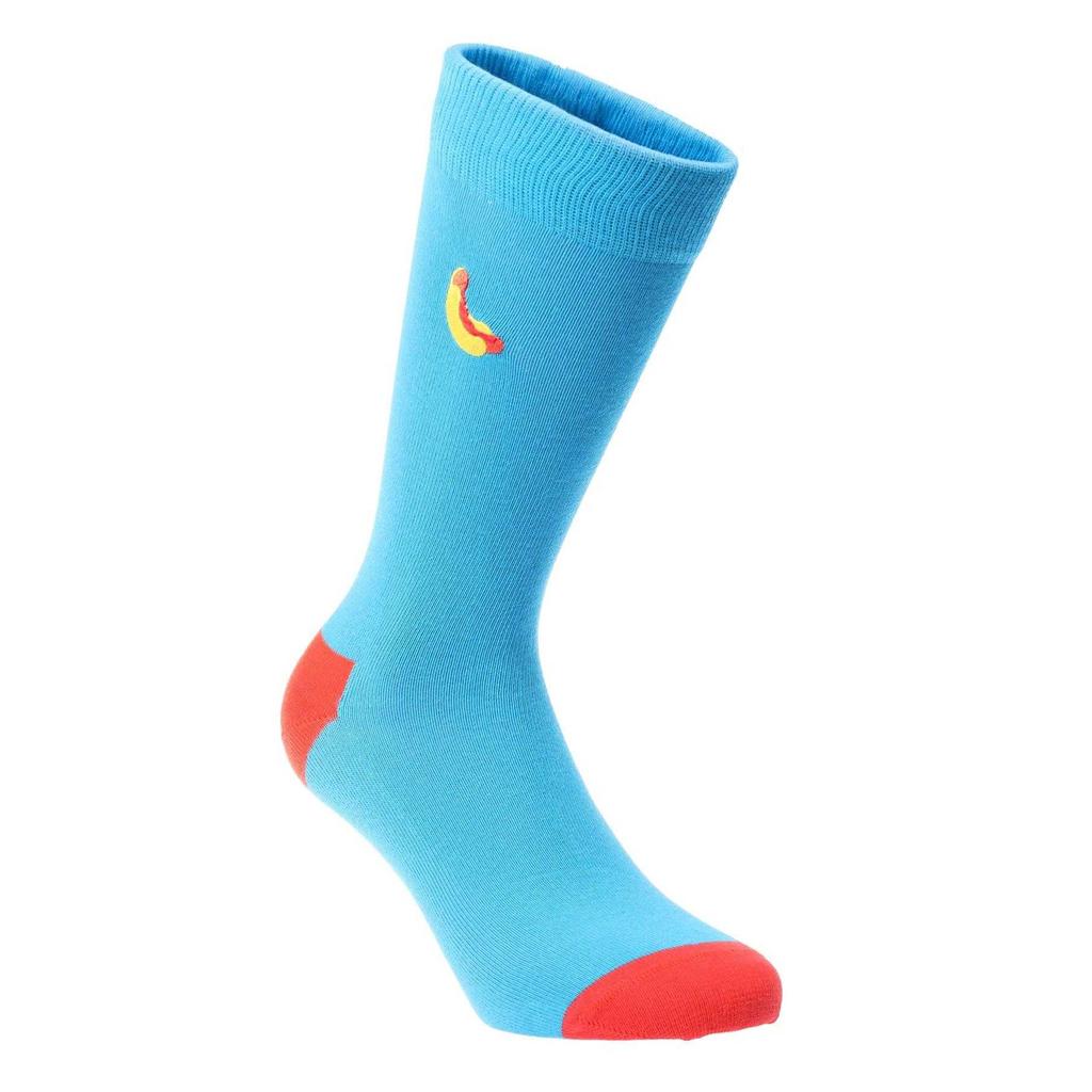 Happy Socks Unisex Adult Hot Dog Embroidered Socks