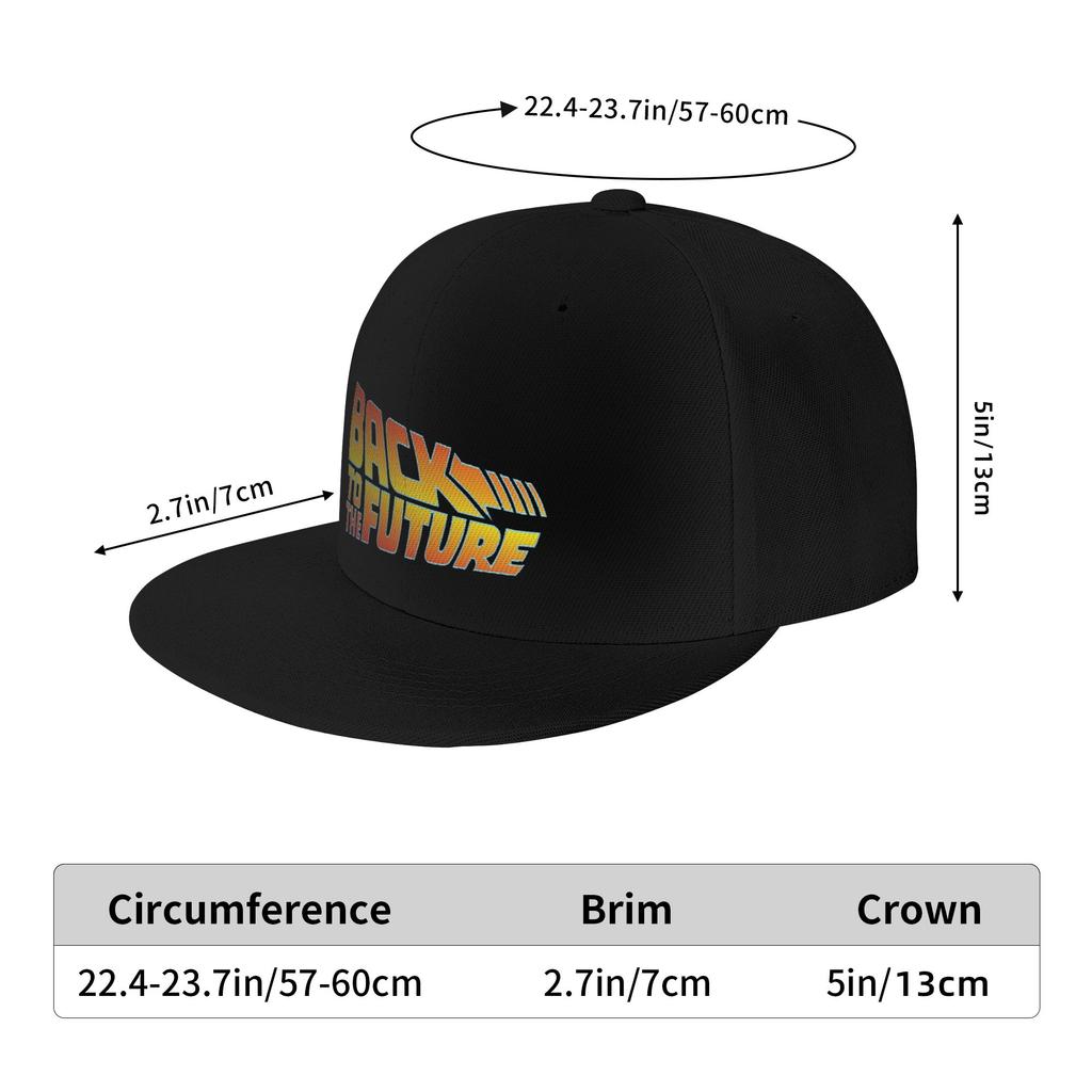 Back To The Future Movie Logo Baseball Caps Snapback Fashion Baseball Hats Breathable Casual Casquette Outdoor for Unisexs WoUnisexs