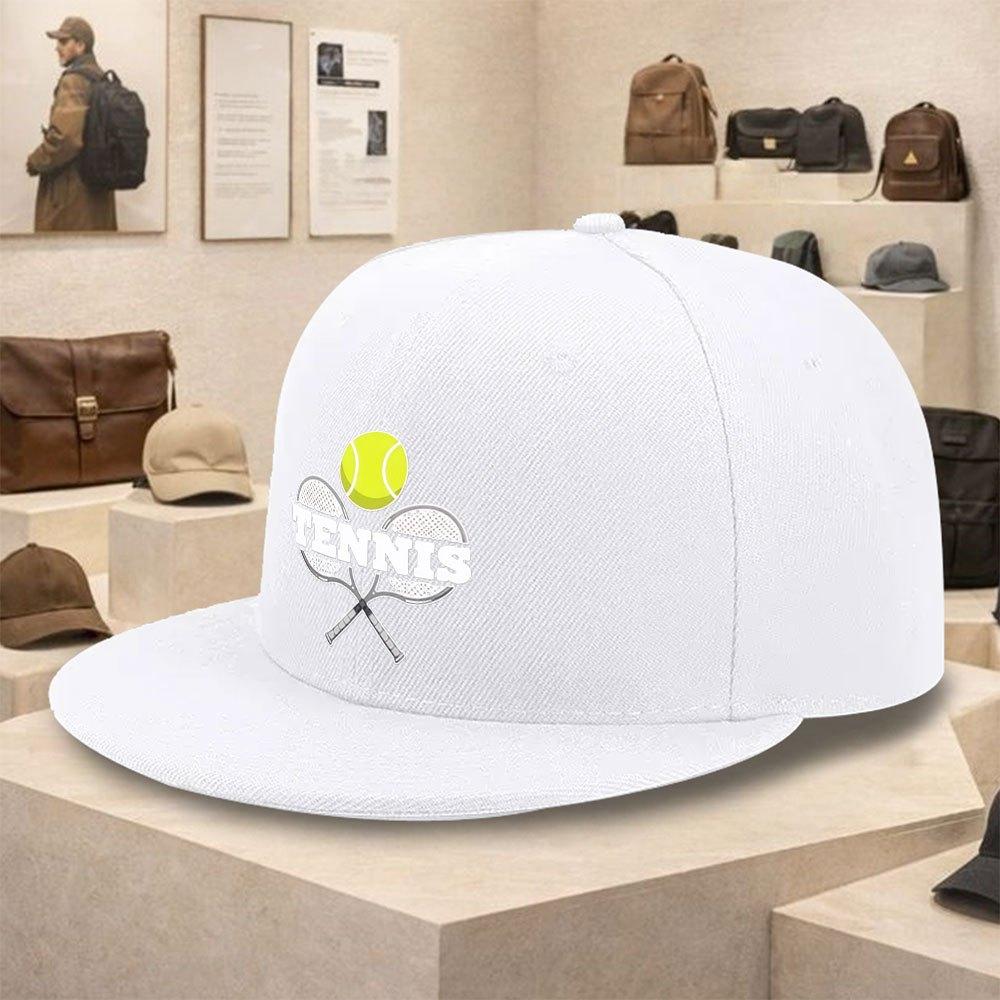 Tennis Ball Rackets Graphic Hip Hop Baseball Cap Polyester Flat Brim Snapback Unisex Casual Streetwear