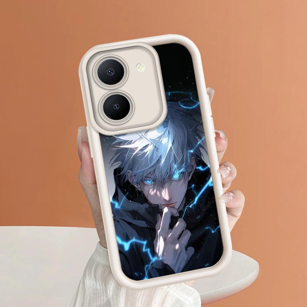 Soft Silicone Square Ladders Cartoon Pattern Full Cover Camera Protection Shockproof Case for iPhone Infinix Tecno Vivo