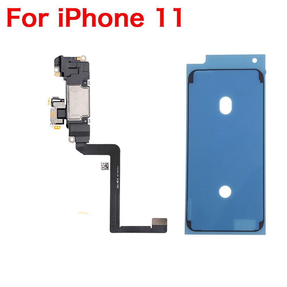 Ear Speaker + Waterproof Adhesive With Flex Cable For iPhone X XR XS 11 12 Mini Pro Max Top Front Loud Speaker Replacement