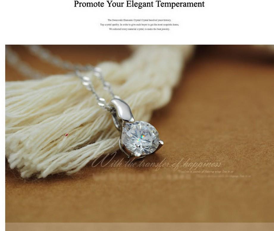European & American Fashion Zircon Earrings & Necklace Set