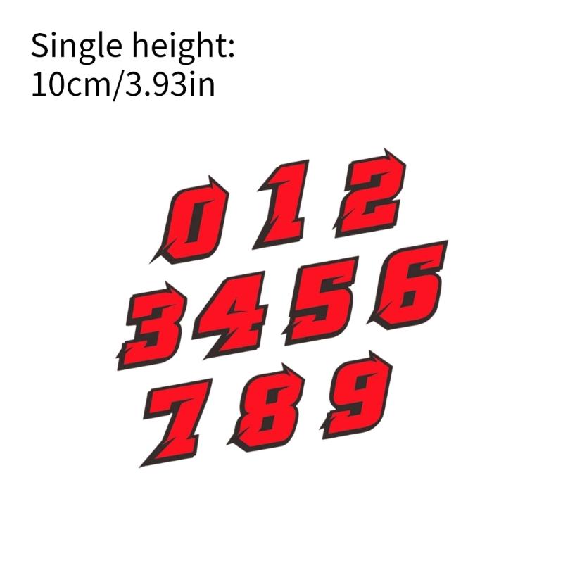 Rainbow Motorcycle Racing Number Stickers Waterproof UV Resistant Adhesive Decals