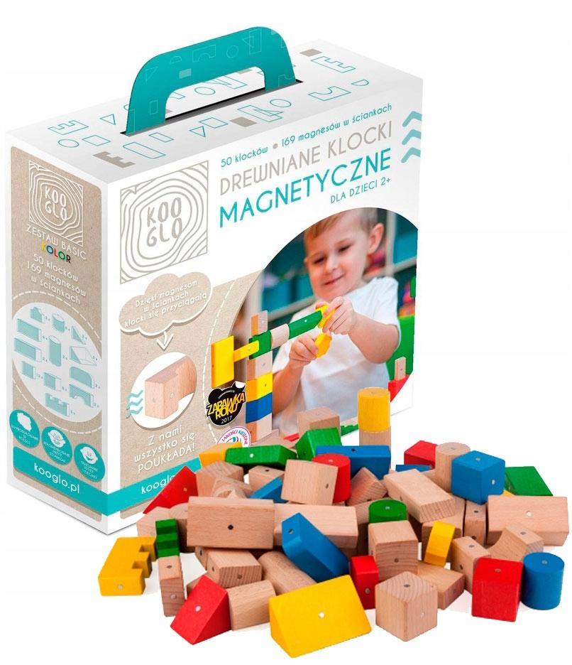 Polish Magnetic Wooden Blocks kooglo 50 pcs