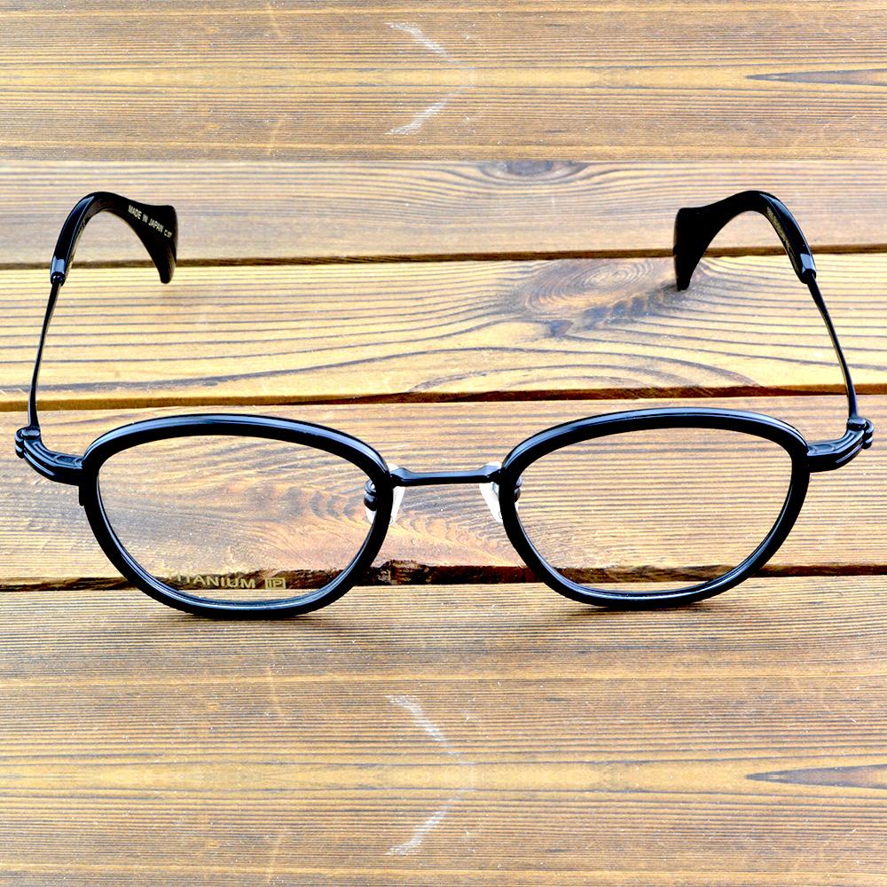 Lightweight Titanium Round Optical Glasses Frame for Men and Women – Durable Black Eyewear with Comfortable Fit