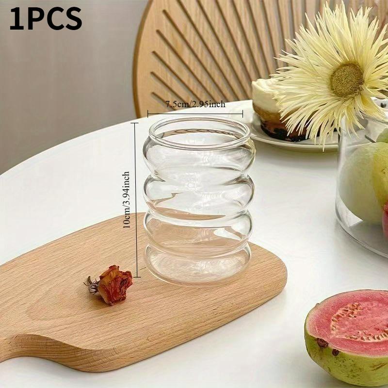 

Glass Drinking Cup Set with Straw, Cocktail Glasses, Ice Coffee Cups, Beer Mugs, Perfect for Water Soda Tea Gifts 300ml