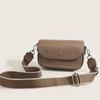 New Versatile Shoulder Women's Bag Wide Shoulder Strap Simple Saddle Crossbody Bag Premium Handbag