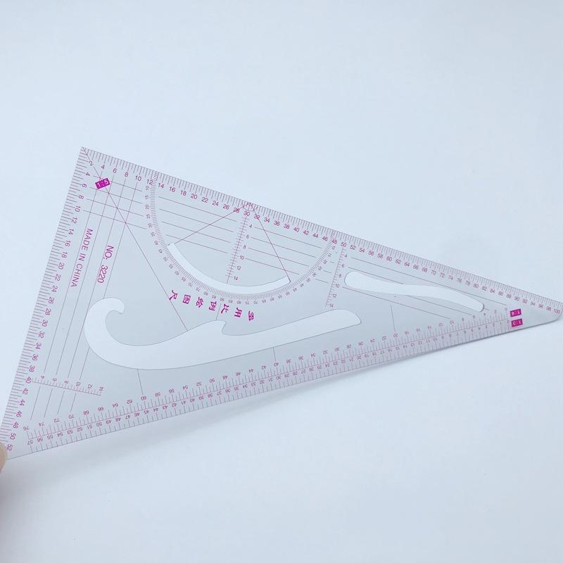 4Pcs/Set Fashion Sewing Ruler Metric Ruler Curve Pattern Classification Painted Icon Ruler Measurement Template