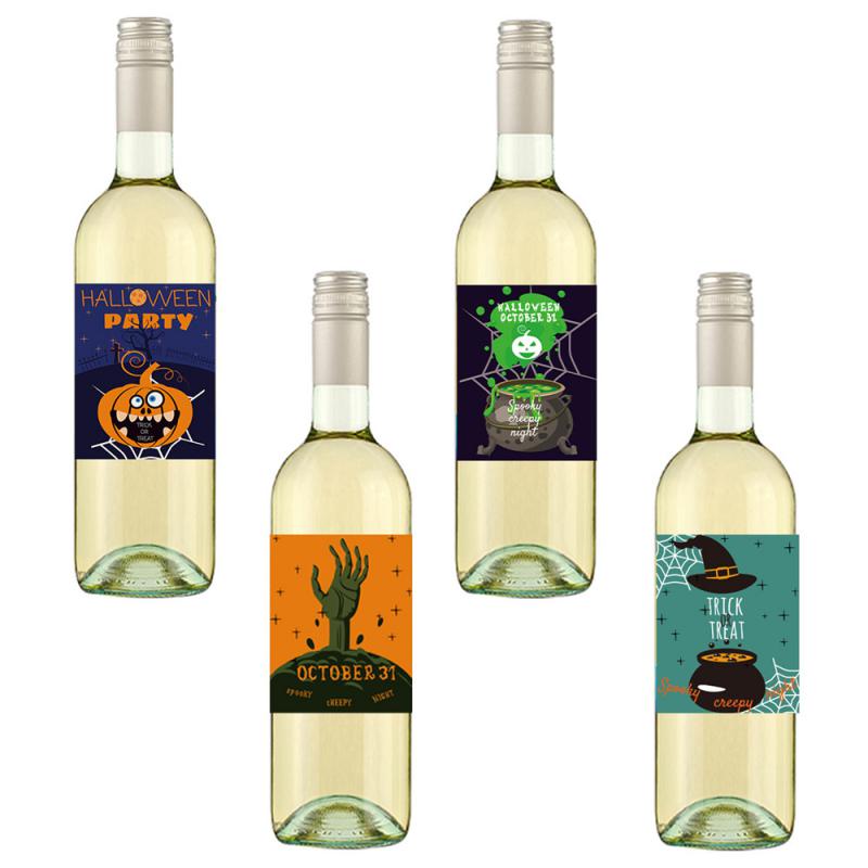 Waterproof Bottle Sticker Easy To Use Plastic Halloween Decorations Popular Halloween Waterproof Bottle Stickers Interesting