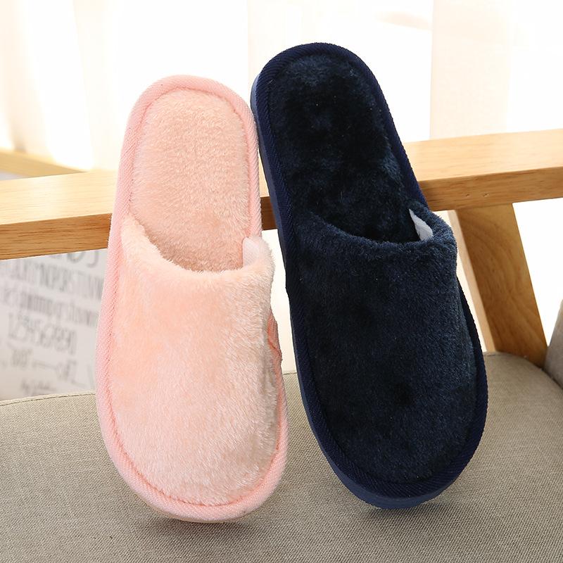 Autumn and Winter Cotton Slippers for Couples, Warm Cotton Slippers for Women