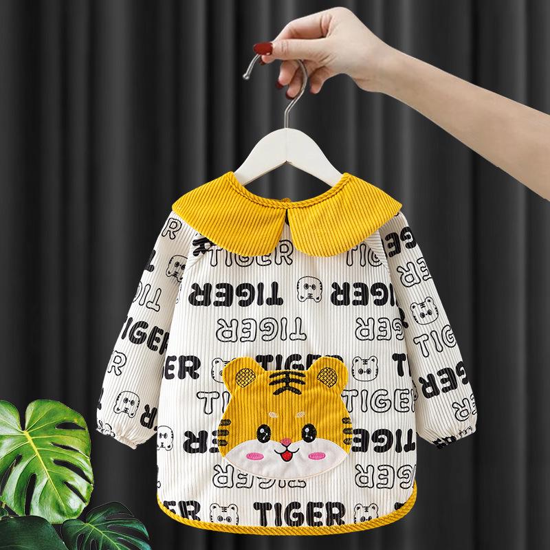 Children's Waterproof Bib and Smock for Ages 3-5: Stylish, Stain-Proof Outerwear for Autumn and Winter