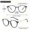 3 Pairs of Anti-Blue Light Reading Glasses Retro Oval Style UV Filtering, High-Definition Lenses+1.0~+4.0