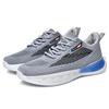Flying woven breathable casual shoes 2025 autumn new men's sports shoes fashion Korean version trendy shoes, large size men's shoes