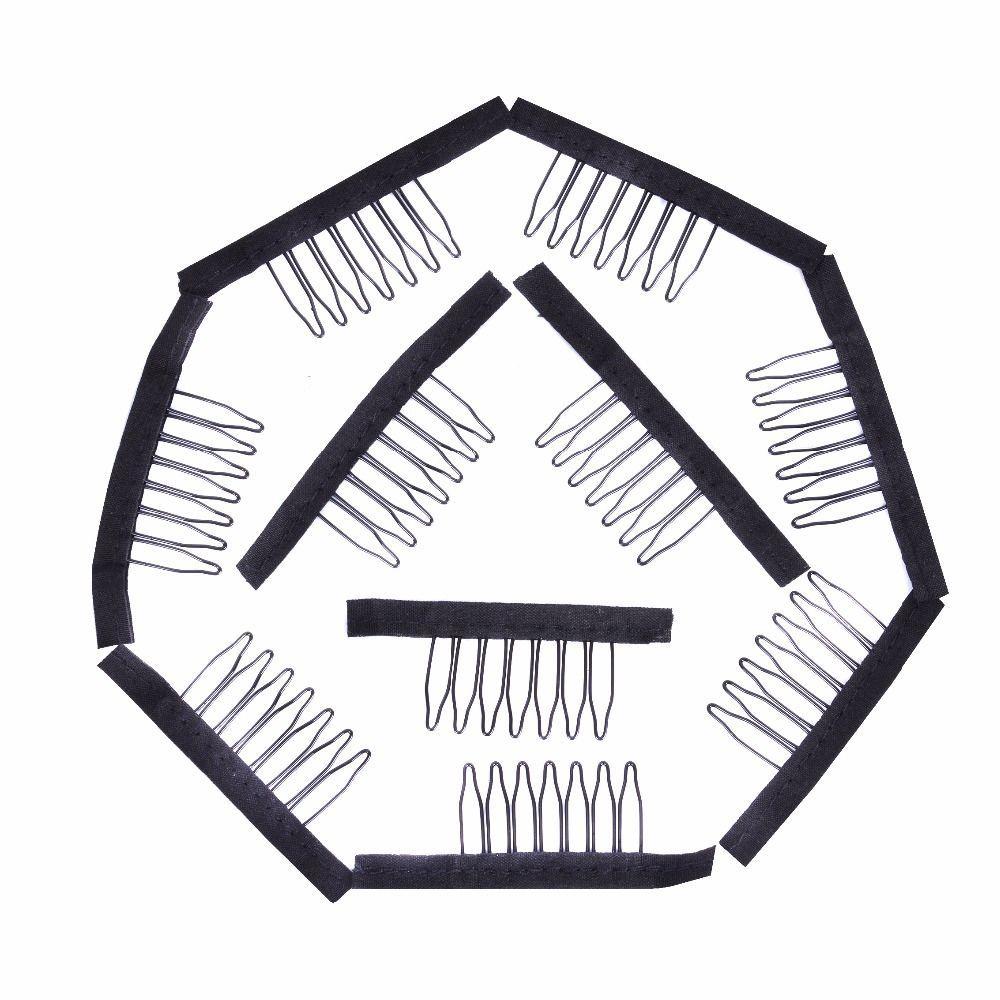 For Hairpiece Caps Wig Caps Clips Black Lace Hair Extensions Wig Clips Hair Comb Wig Accessories