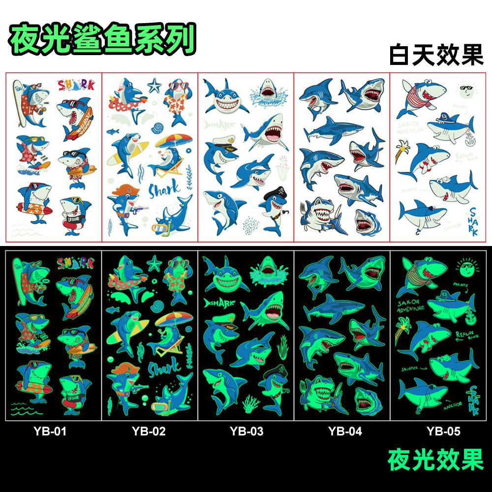 in the Dark Temporary Tattoos for Kids - 5 Pack Pattern Body Stickers