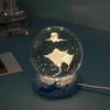 Starry Sea 3D Crystal Ball Night Light - Ocean Series Ornament & Birthday Gift