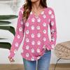 Women Long Sleeve Tops Dressy Casual V Neck Tshirts Basics Tee Vacation Fall Fashion Clothes