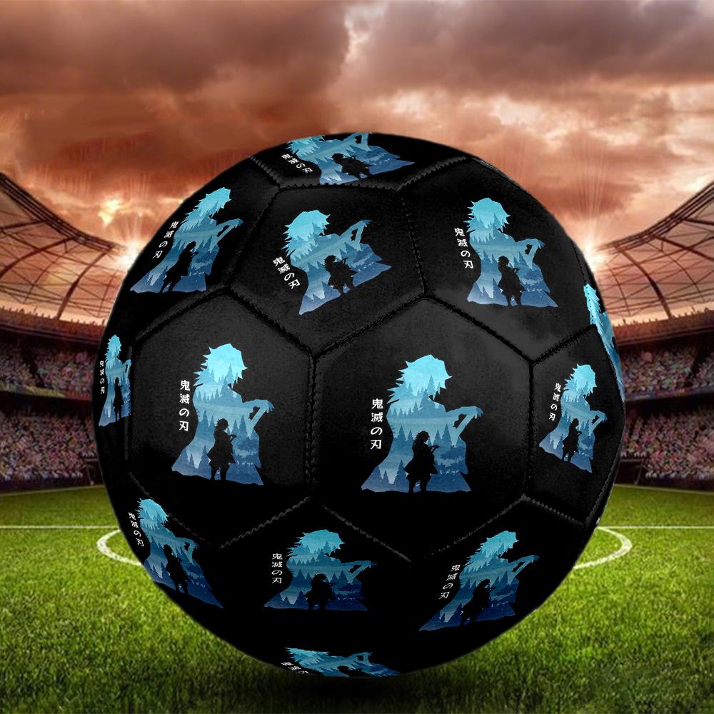 1pc Demon Slayer Kimetsu no Yaiba Football Soccer Ball Size 5 Indoor Soccer Ball Fashion Colorful Backyard Game -Great For Sports Fans Gift HE6