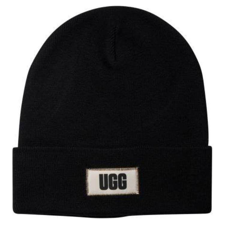UGG Logo Patch Beanie 101067BLK OS