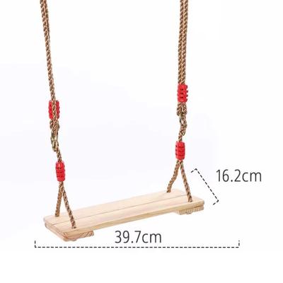 Vysoce kvalitní dřevěná čtyřprkenná houpačka s lanem s nastavitelnou délkou Houpačka na lano Venkovní Vnitřní Dům Zahrada Hřiště Pastorační Dřevěná houpačka