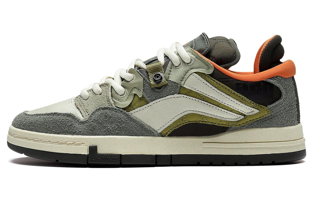 Li Ning Wave PRO Suede, Leather Slip Resistant Abrasion Resistant Lightweight Wear resistant And Lightweight Low top AECS049-1 43.5