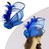 Women Church Baptism Hat Fascinator Hat Hair Clip for Horse Race Roleplaying Pillbox Hat 20s Party Wedding Bowler Hat