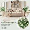 Artificial Rose Topiary UV Resistant, 2-Pack Fake Plants, 55 Cm, White