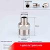 304 Stainless Steel Double-Headed Hexagonal Eccentric Reducer, DN25, 1/2" to 3/4" Male Thread Straight Stud