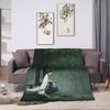 Chinese ink painting Soft Warm Blanket  Child Plush Throw Blanket Street Trend Couch Bed Flannel Bedspread Sofa Bed Cover