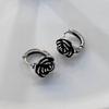 Vintage Rose Camellia Ear Clips Women Elegant Luxury Minimalist Earrings Fashion Statement Jewelry