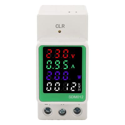 LED Digital Color Display Electricity Monitor Single Phase AC Current Voltage Frequency Power