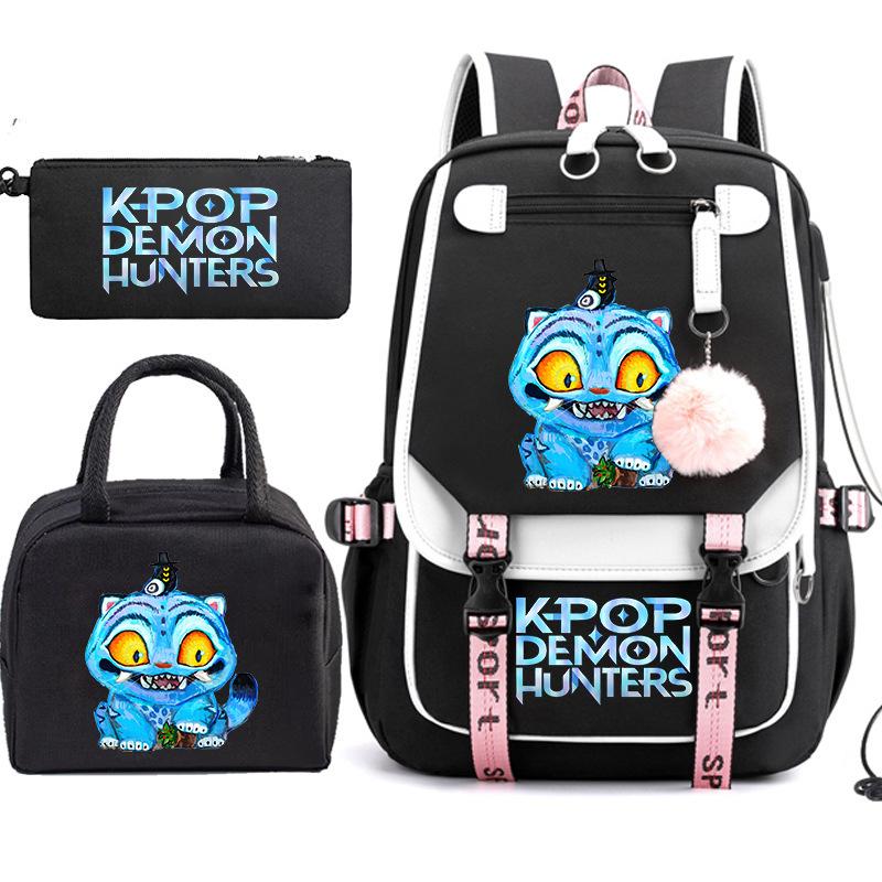 Hexenjäger Huntrx Campus Schultasche Mittel- und Oberschüler Lunchtasche Federmäppchen Rucksack 3-in-1 0724