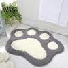 Unique Shaped Bath Mat Cat Paw Mat, Non-Slip Soft Fluffy Rug, Absorbent Cashmere-like Washable Cute Area Rug for Entrance Bathroom Bedroom Non-slip