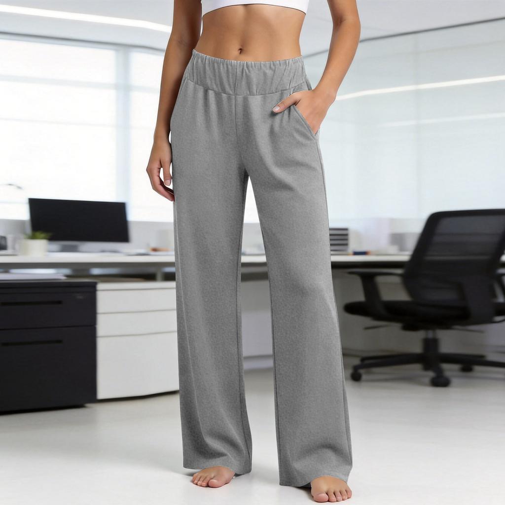 Pantaloni da Lavoro Elasticizzati Traspiranti da Donna con Tasche Pantaloni Casual Slim Fit per