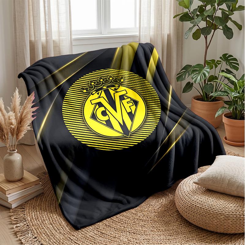 Villarreal FC Soft Flannel Fleece Blanket Lightweight Cozy Warm Throw Blanket For Sofa Bed Home Decor