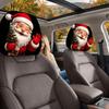 2PCS Cartoon Santa Claus Car Headrest Cover Elastic Headrest Cover  Christmas Decoration