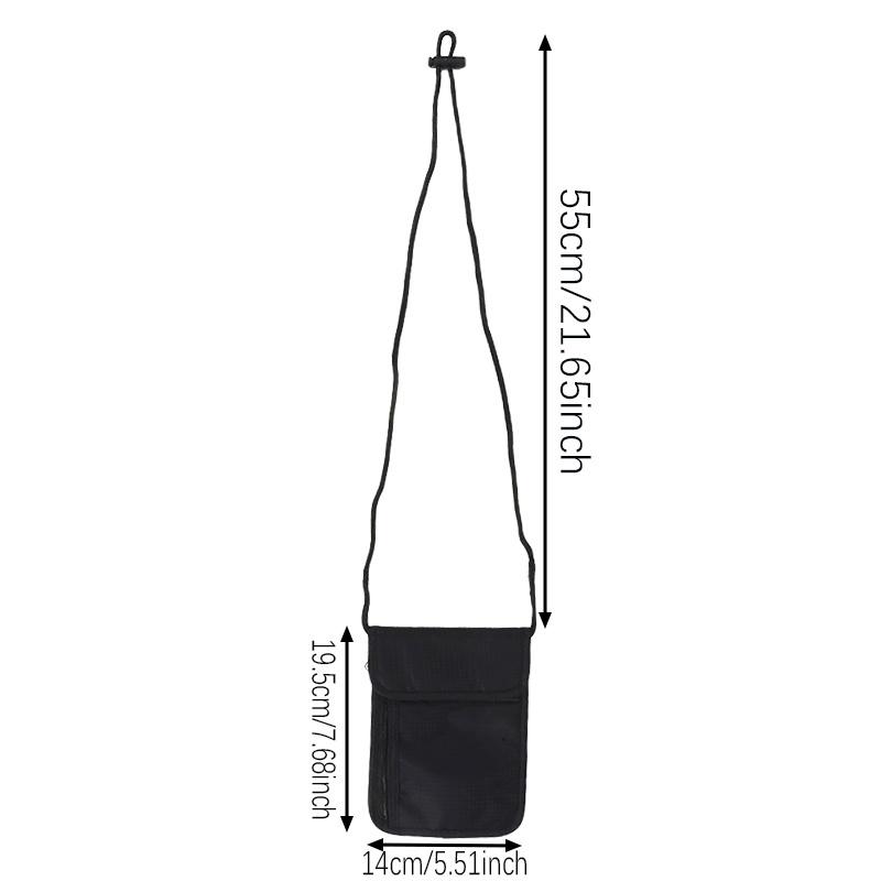 Waterproof RFID Nylon storage bag Travel document Card passport Bag Neck Wallet Money Document Card Passport Pouch