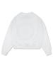 LA MAISON STUDIO [Fleece Lined] Women'S Crop Bear Friends Embossed Embroidery Sweatshirt White (Fcb3Ts355W)