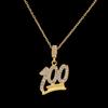 RUI RUI YU Necklace Hip Hop Style Neutral Diamond-mounted Number Shape Pendant Necklace