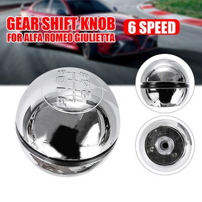 Car 6-Speed Gear Head Manual Shift Knob Shift Lever Handball High-Quality Electroplating Suitable For Alfa Romeo