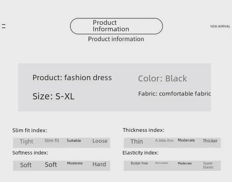 Hepburn-Style Contrast Little Black Dress 2023 – Elegant Celebrity-Inspired Slim Fit