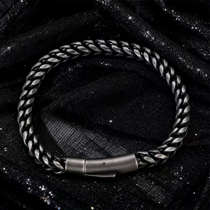 Ohrringe Edelstahl Retro Rund Schleifen Positiv Und Negativ Halskette Herren Retro Kielkette Druckknopf Armband