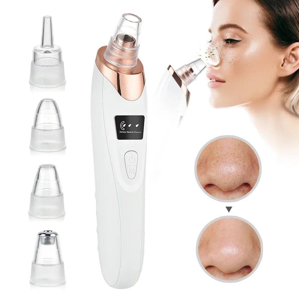 3 Suction Mode Electric Blackhead Remover 5 Suction Heads Blackhead Suction Device  Face Skin Care