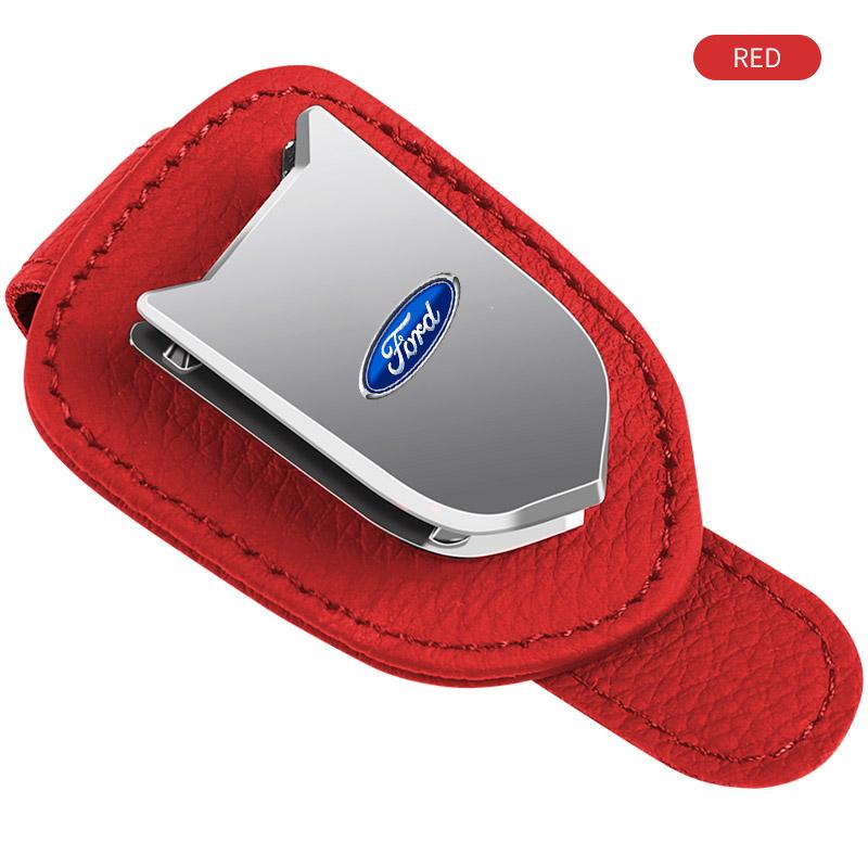 Porta Óculos de Sol para Quebra-Sol de Carro Clipe para Óculos de Sol Porta Cartão/Bilhete Suporte Para Ford Focus mk2 mk3 Fiesta mk7 Ranger Mondeo mk4 S-MAX Kuga Mustang