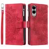 Style 006 For Samsung Galaxy S25 Edge Wallet Case PU Leather Phone Cover Mandala Flower Pattern