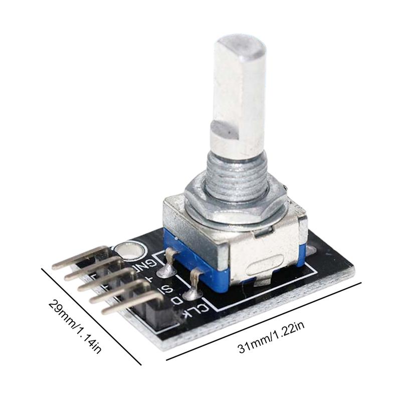 1-50pcs KY-040 HW-040 Rotary Encoder Module with Knob Cap Brick Sensor Switch Development Board Module for Arduino 360 Degrees