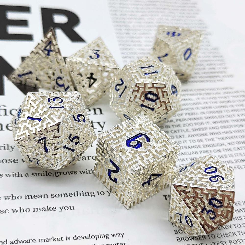 

7 шт. креативные полые многогранные игральные кости набор настольных игр аксессуар для D&d DND