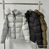 Herren Abnehmbare Kapuze Baumwolle Daunenjacke Streetwear Lockere Passform Wintermantel Mit Aufnäher-Detail